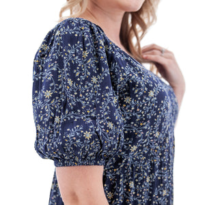 FRANCESCA MILKMAID DRESS-Dress-AVENTURA-SMALL-Blue-Coriander