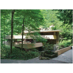 FRANK LLOYD WRIGHT FALLING WATER 2-SIDED 500 PIECE PUZZLE-Fun and Games-RAINCOAST-Coriander