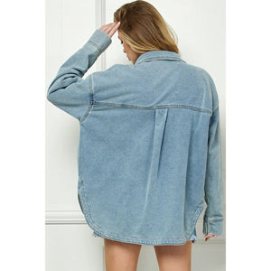 FRENCH TERRY SHACKET-Tops-VEVERET-Coriander