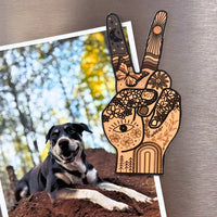 FRIDGE MAGNET | BOHO PEACE HAND-Uncategorised-MINDFUL OVER MIND FULL-Coriander