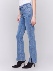 FRONT SLIT DENIM-Denim-CHARLIE B-Coriander