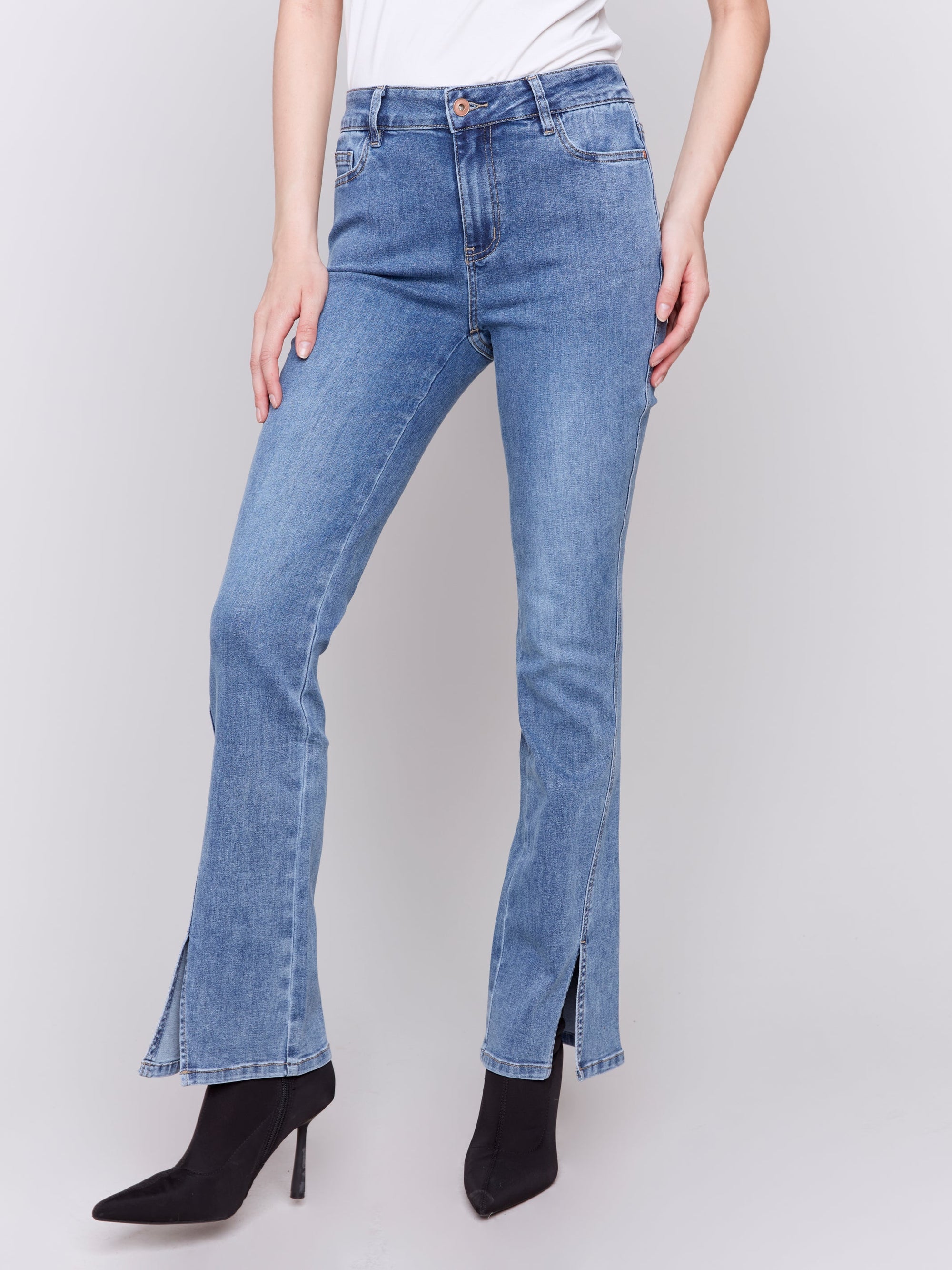 FRONT SLIT DENIM-Denim-CHARLIE B-Coriander