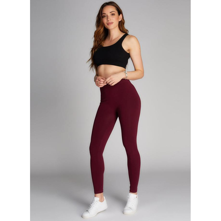 FULL LENGTH LEGGINGS-Basic-CEST MOI-ONE SIZE-Bordeaux-Coriander