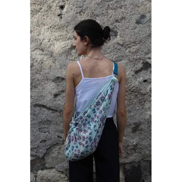 FUROSHIKI SCARF STRAP | BLUE-Scarves & Wraps-LES BELLES VAGABONDES-Coriander