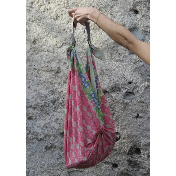 FUROSHIKI SCARF STRAP | GREY-Scarves & Wraps-LES BELLES VAGABONDES-Coriander