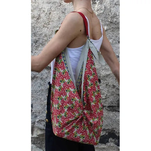 FUROSHIKI SCARF STRAP | RED-Scarves & Wraps-LES BELLES VAGABONDES-Coriander