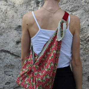 FUROSHIKI SCARF STRAP | RED-Scarves & Wraps-LES BELLES VAGABONDES-Coriander