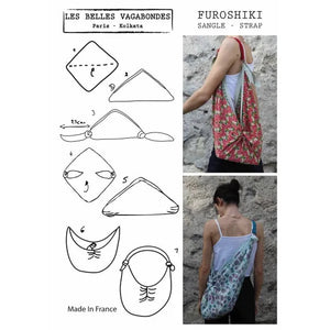 FUROSHIKI SCARF STRAP | RED-Scarves & Wraps-LES BELLES VAGABONDES-Coriander