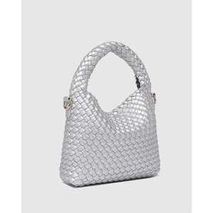 GABBY MINI WOVEN CROSSBODY BAG-Bags & Wallets-LOUENHIDE-SILVER-Coriander