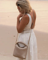 GABBY MINI WOVEN CROSSBODY BAG-Bags & Wallets-LOUENHIDE-Coriander