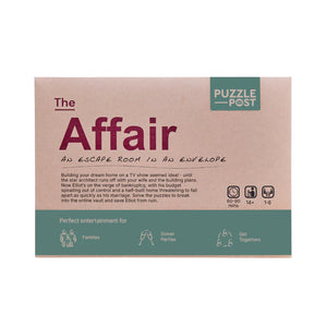 GAME | ESCAPE ROOM IN AN ENVELOPE: THE AFFAIR-Fun and Games-PUZZLE POST UK-Coriander