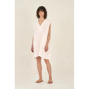 GAUZE GINGHAM RELAXED DRESS-Dresses-GRADE AND GATHER-Coriander