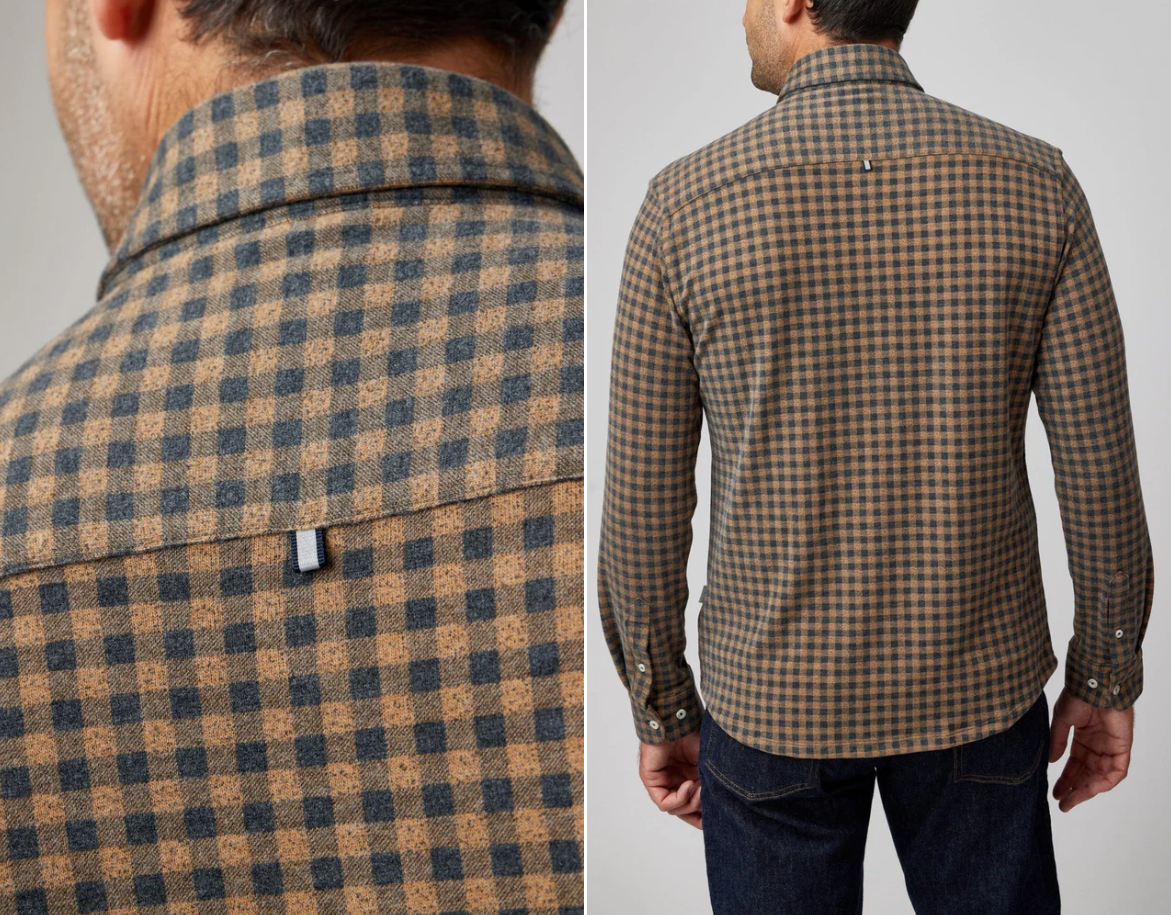 GINGHAM LONG SLEEVE-Shirts & Tops-STONE ROSE-Coriander