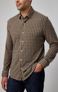 GINGHAM LONG SLEEVE-Shirts & Tops-STONE ROSE-Coriander