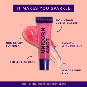 GLITTER LIP GLOSS | GLITTER BOSS FLAMINGO-Lotions & Potions-UNICORN SNOT-Coriander