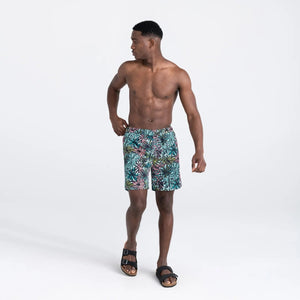 GO COASTAL 2N1 VOLLEY SWIM TRUNKS - PALM SPRINGS ICE GREEN-Swimsuit-SAXX-Coriander