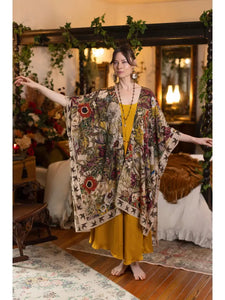 GODDESS DUSTER KIMONO | GOLDEN HOUR FLORAL PRINT-Jackets & Sweaters-MARKET OF STARS-Coriander