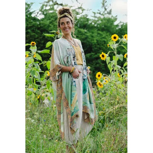 GODDESS STARDUSTER KIMONO | I PAINT MY DREAM, VAN GOGH-Scarves & Wraps-MARKET OF STARS-Coriander