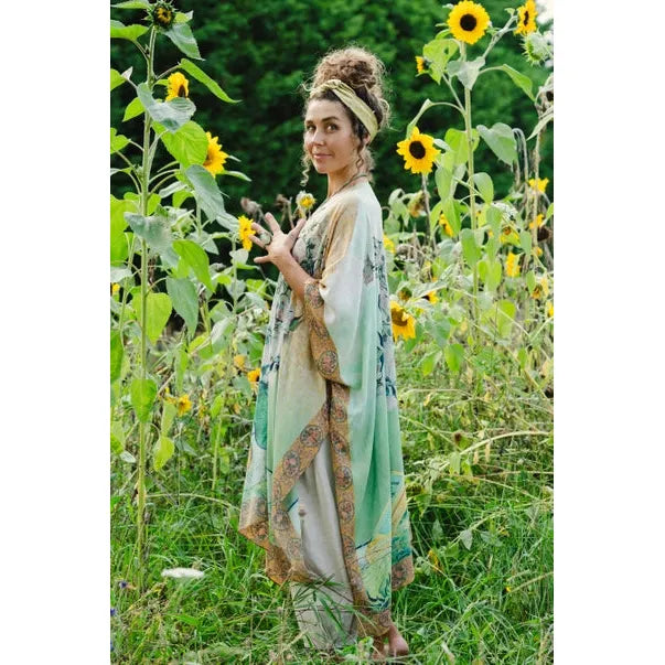 GODDESS STARDUSTER KIMONO | I PAINT MY DREAM, VAN GOGH-Scarves & Wraps-MARKET OF STARS-Coriander