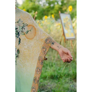 GODDESS STARDUSTER KIMONO | I PAINT MY DREAM, VAN GOGH-Scarves & Wraps-MARKET OF STARS-Coriander