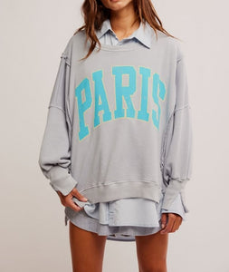 GRAPHIC CAMDEN | PARIS-Sweatshirt-FREE PEOPLE-XSMALL-PARIS-STONE COMBO-Coriander