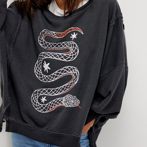GRAPHIC CAMDEN | SNAKE COMBO-Tops-FREE PEOPLE-XSMALL-SNAKE COMBO-Coriander