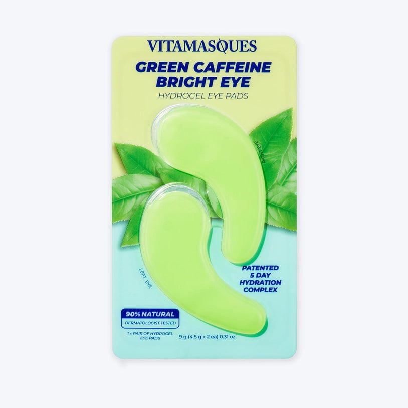 GREEN CAFFEINE BRIGHT EYE HYDROGEL PADS-Self Care-VITAMASQUES-Coriander