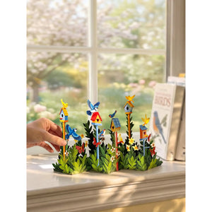GREETING CARD | MINI BIRDHOUSE GARDEN-Books & Stationery-FRESH CUT PAPER-Coriander