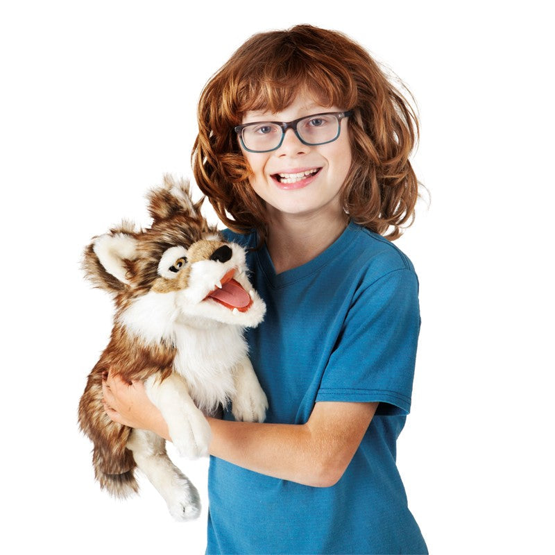 GREY WOLF PUPPET-Kids-FOLKMANIS-Coriander