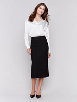 GUTSY CREPE SKIRT-Skirts-CHARLIE B-Coriander