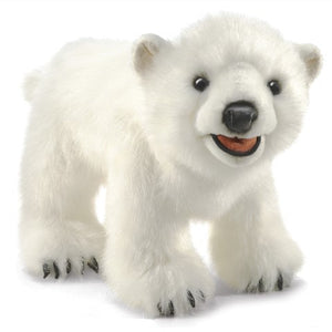 HAND PUPPET | POLAR BEAR CUB-Stuffies-FOLKMANIS-Coriander