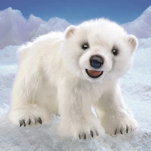 HAND PUPPET | POLAR BEAR CUB-Stuffies-FOLKMANIS-Coriander
