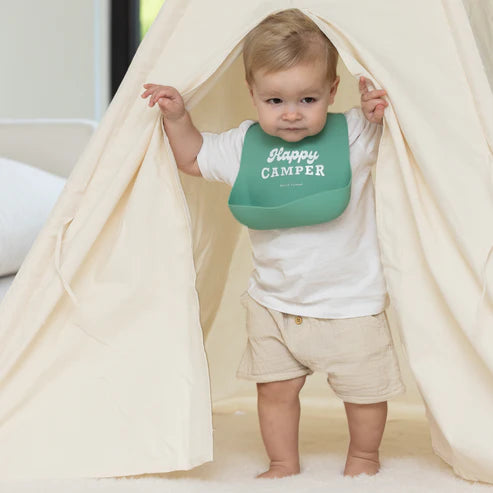 HAPPY CAMPER WONDER BIB-Baby-BELLA TUNNO-Coriander