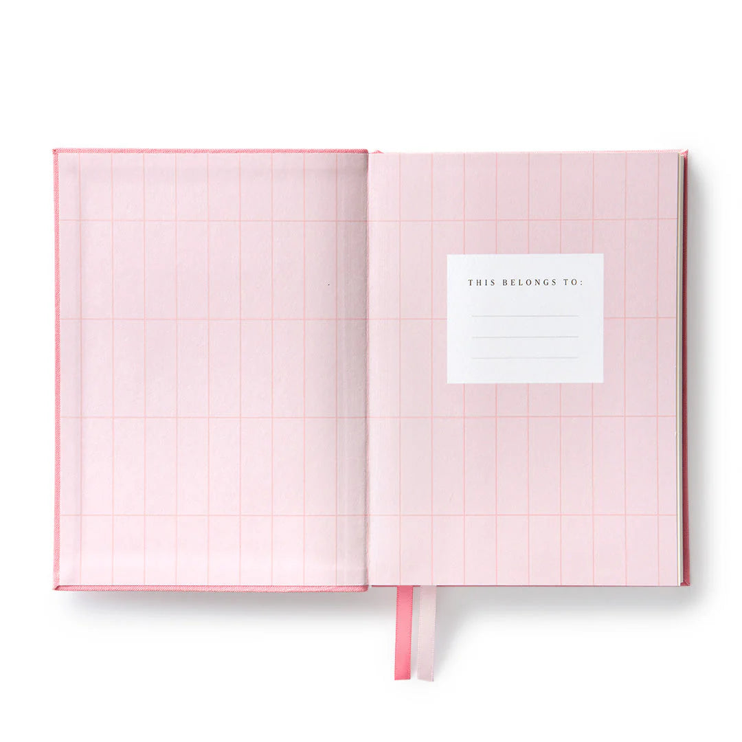 HARDBACK DAILY PLANNER | PINK FABRIC-Books & Stationery-OHH DEER-Coriander