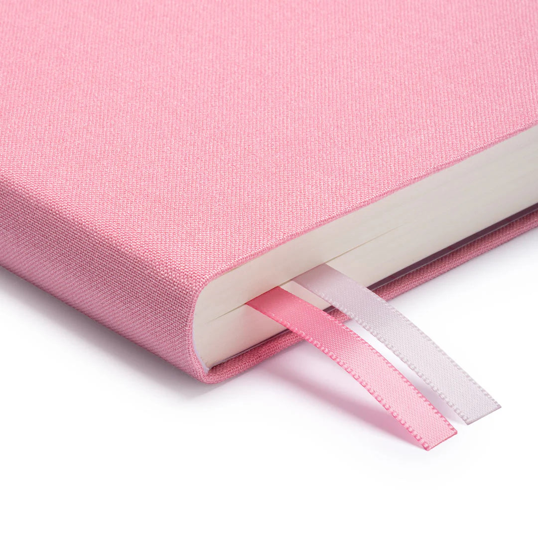 HARDBACK DAILY PLANNER | PINK FABRIC-Books & Stationery-OHH DEER-Coriander