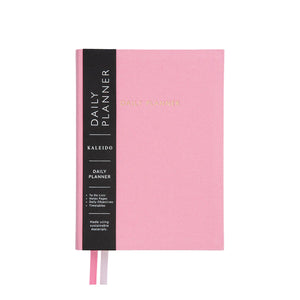 HARDBACK DAILY PLANNER | PINK FABRIC-Books & Stationery-OHH DEER-Coriander