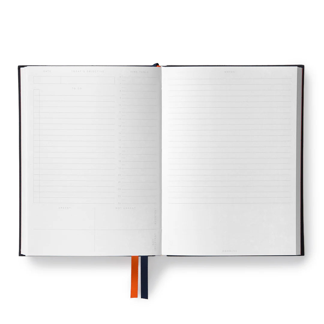 HARDBACK DAILY PLANNER | ULTRAMARINE FABRIC-Books & Stationery-OHH DEER-Coriander
