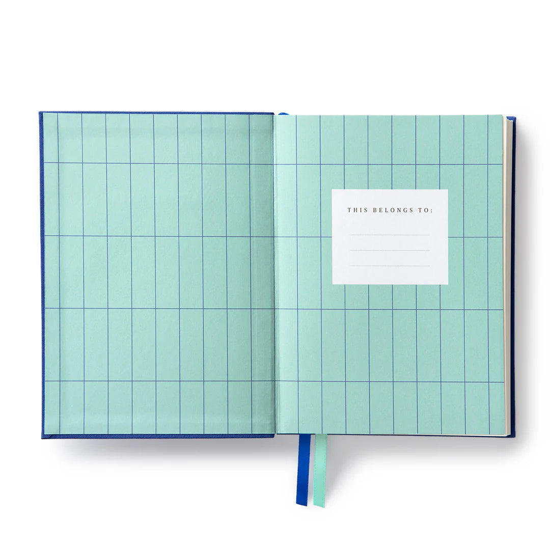 HARDBACK DAILY PLANNER | ULTRAMARINE FABRIC-Books & Stationery-OHH DEER-Coriander