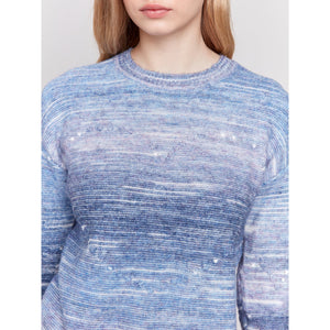 HEART SPACE DYE SWEATER-Jackets & Sweaters-CHARLIE B-Coriander