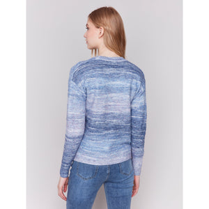 HEART SPACE DYE SWEATER-Jackets & Sweaters-CHARLIE B-Coriander