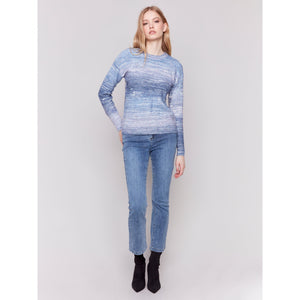 HEART SPACE DYE SWEATER-Jackets & Sweaters-CHARLIE B-Coriander