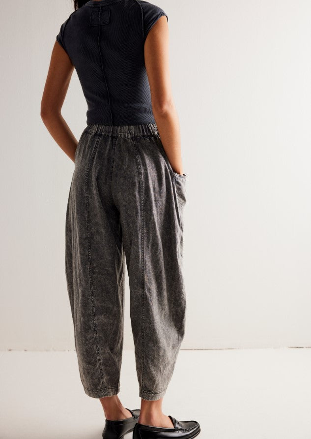 HIGH ROAD PULL ON BARREL PANTS-Denim-FREE PEOPLE-Coriander