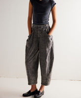 HIGH ROAD PULL ON BARREL PANTS-Denim-FREE PEOPLE-XSMALL-ARMY-Coriander