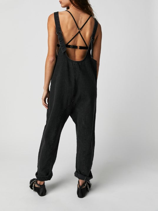 HIGH ROLLER JUMPSUIT-Denim-FREE PEOPLE-Coriander