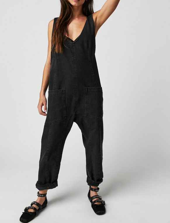 HIGH ROLLER JUMPSUIT-Denim-FREE PEOPLE-Coriander