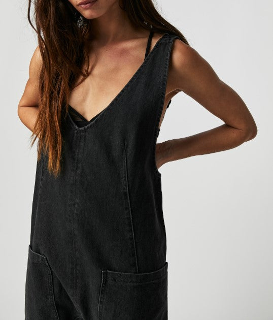 HIGH ROLLER JUMPSUIT-Denim-FREE PEOPLE-XSMALL-MINERAL BLACK-Coriander