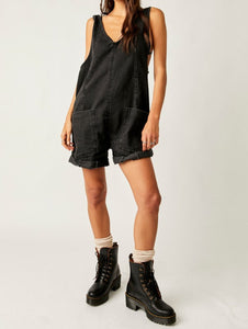 HIGH ROLLER SHORTALLS-Denim-FREE PEOPLE-XSMALL-BLACK-Coriander