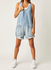 HIGH ROLLER SHORTALLS-Denim-FREE PEOPLE-XSMALL-LIGHT BLUE-Coriander