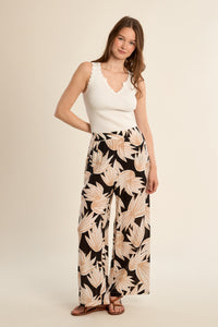 HIGHWAIST PANT | FLORAL-Bottom-MOLLY BRACKEN-Coriander