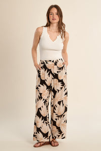 HIGHWAIST PANT | FLORAL-Bottom-MOLLY BRACKEN-SMALL-BLACK AVA-Coriander